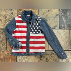 Tommy Hilfiger American Flag Denim Jacket Size M